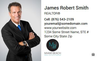 Miami Beach Real Estate Business Cards MB-EBC-007