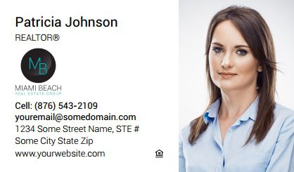 Miami Beach Real Estate Business Cards MB-BCM-010