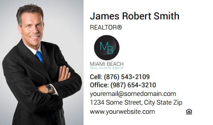Miami Beach Real Estate Business Cards MB-EBC-011