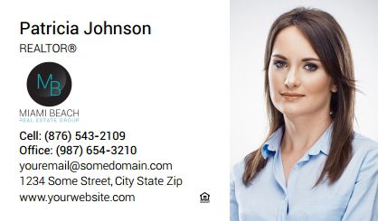 Miami Beach Real Estate Business Cards MB-BCM-012