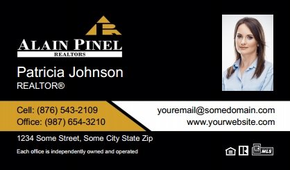 Alain-Pinel-Realtors-Business-Card-Compact-With-Small-Photo-TH02C-P2-L3-D3-Black-White