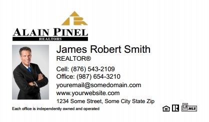 Alain-Pinel-Realtors-Business-Card-Compact-With-Small-Photo-TH12W-P1-L1-D1-White