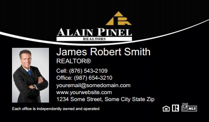 Alain-Pinel-Realtors-Business-Card-Compact-With-Small-Photo-TH13C-P1-L3-D3-Black-White
