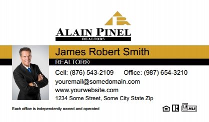 Alain-Pinel-Realtors-Business-Card-Compact-With-Small-Photo-TH16C-P1-L1-D1-Black-White