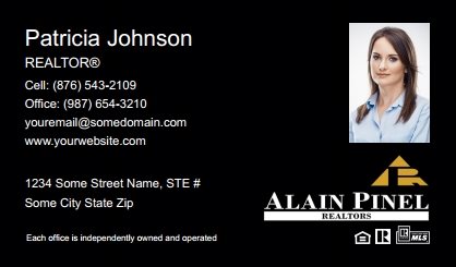 Alain-Pinel-Realtors-Business-Card-Compact-With-Small-Photo-TH23B-P2-L3-D3-Black