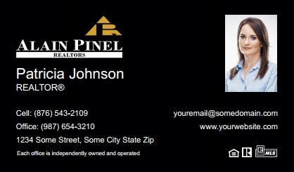 Alain-Pinel-Realtors-Business-Card-Compact-With-Small-Photo-TH26B-P2-L3-D3-Black