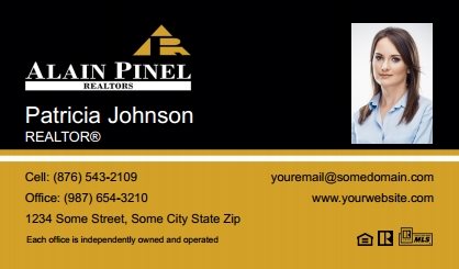 Alain-Pinel-Realtors-Business-Card-Compact-With-Small-Photo-TH26C-P2-L3-D1-Black-White