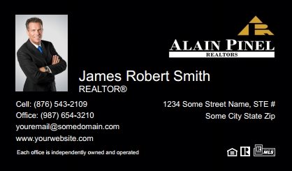 Alain-Pinel-Realtors-Business-Card-Compact-With-Small-Photo-TH27B-P1-L3-D3-Black