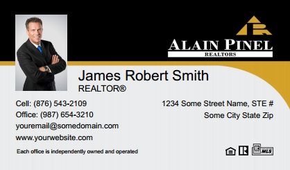 Alain-Pinel-Realtors-Business-Card-Compact-With-Small-Photo-TH27C-P1-L3-D1-Black-White