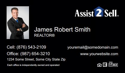 Assist2Sell-Business-Card-Compact-With-Small-Photo-TH25B-P1-L3-D3-Black