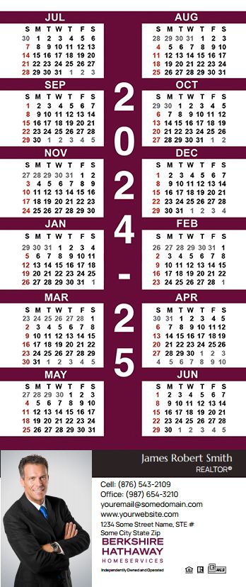 Berkshire Hathaway Calendar Magnet 3.5X8 BH-CALMAG3585-017