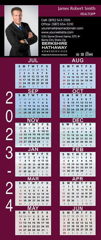 Berkshire Hathaway Calendar Magnet 3.5X8 BH-CALMAG3585-023