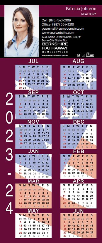 Berkshire Hathaway Calendar Magnet 3.5X8 BH-CALMAG3585-024