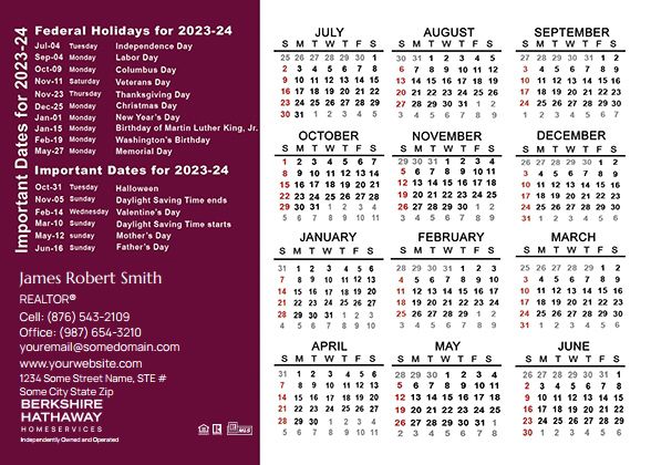 Berkshire Hathaway Calendar Magnet 4.25X6 BH-CALMAG4256-021