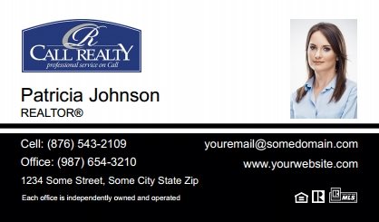 Call-Realty-Business-Card-Compact-With-Small-Photo-T2-TH24BW-P2-L1-D3-Black-White