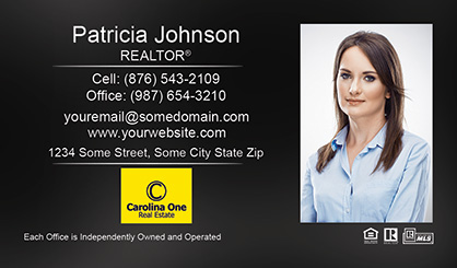 Carolina-One-Business-Card-Core-With-Full-Photo-TH60-P2-L1-D3-Black