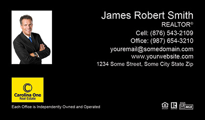 Carolina-One-Business-Card-Core-With-Small-Photo-TH55-P1-L1-D3-Black
