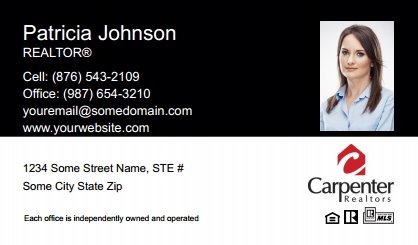 Carpenter-Realtors-Business-Card-Compact-With-Small-Photo-T3-TH22BW-P2-L1-D1-Black-White