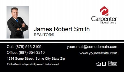 Carpenter-Realtors-Business-Card-Compact-With-Small-Photo-T3-TH23BW-P1-L1-D3-Black-White