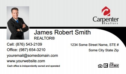 Carpenter-Realtors-Business-Card-Compact-With-Small-Photo-T3-TH25BW-P1-L1-D3-Black-White-Others