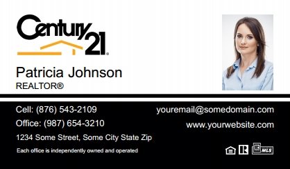 Century-21-Canada-Business-Card-Compact-With-Small-Photo-T2-TH24BW-P2-L1-D3-Black-White