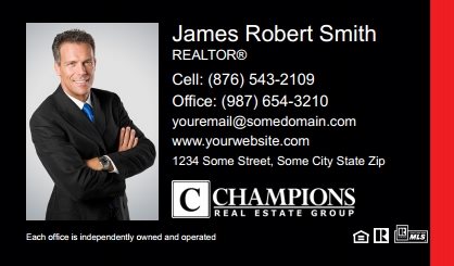 Champions Real Estate Business Card Labels CREG-BCL-002