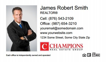 Champions Real Estate Business Card Magnets CREG-BCM-003