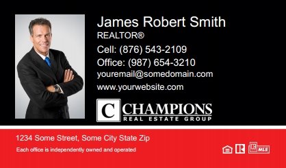Champions-Real-Estate-Business-Card-Compact-With-Medium-Photo-TH19C-P1-L3-D3-Black-Red-White