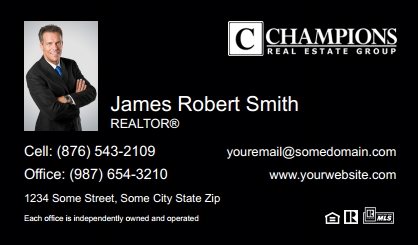 Champions-Real-Estate-Business-Card-Compact-With-Small-Photo-TH01B-P1-L3-D3-Black