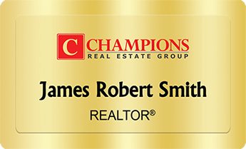 Champions Real Estate Name Badges Golden (W:2