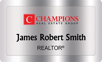Champions Real Estate Name Badges Silver (W:2
