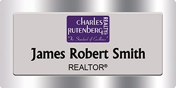 Charles Rutenberg Name Badges Silver (W:3