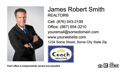 Coach Real Estate Business Card Magnets CREA-BCM-001