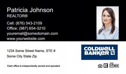 Coldwell-Banker-Canada-Business-Card-Compact-With-Small-Photo-T2-TH22BW-P2-L1-D1-Black-White