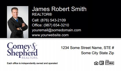 Comey-Shepherd-Realtors-Business-Card-Compact-With-Small-Photo-T2-TH17BW-P1-L1-D1-Black-White-Others