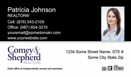 Comey-Shepherd-Realtors-Business-Card-Compact-With-Small-Photo-T2-TH18BW-P2-L1-D1-Black-White-Others