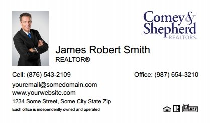 Comey-Shepherd-Realtors-Business-Card-Compact-With-Small-Photo-T2-TH20W-P1-L1-D1-White
