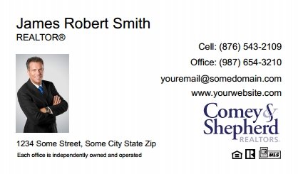 Comey-Shepherd-Realtors-Business-Card-Compact-With-Small-Photo-T2-TH21W-P1-L1-D1-White