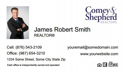 Comey-Shepherd-Realtors-Business-Card-Compact-With-Small-Photo-T2-TH23W-P1-L1-D1-White