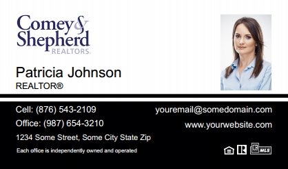 Comey-Shepherd-Realtors-Business-Card-Compact-With-Small-Photo-T2-TH24BW-P2-L1-D3-Black-White