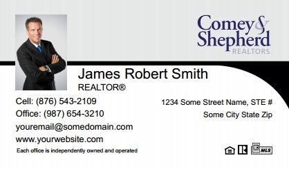 Comey-Shepherd-Realtors-Business-Card-Compact-With-Small-Photo-T2-TH25BW-P1-L1-D3-Black-White-Others
