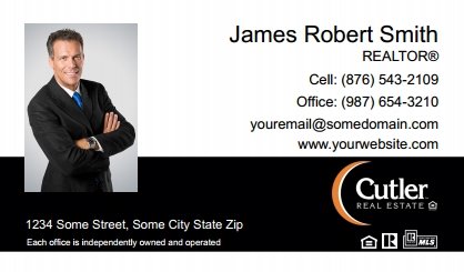 Cutler-Real-Estate-Business-Card-Compact-With-Medium-Photo-T3-TH09BW-P1-L3-D3-Black-White