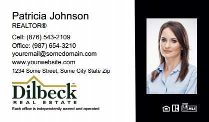 Dilbeck-Realtors-Business-Card-Compact-With-Medium-Photo-T2-TH07BW-P2-L1-D3-Black-White