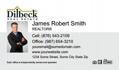Dilbeck-Realtors-Business-Card-Compact-With-Small-Photo-T2-TH19BW-P1-L1-D1-White-Others