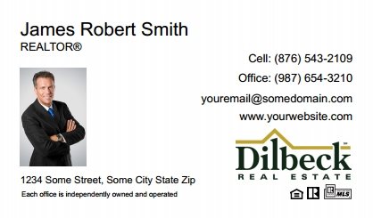 Dilbeck-Realtors-Business-Card-Compact-With-Small-Photo-T2-TH21W-P1-L1-D1-White