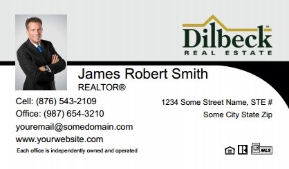 Dilbeck-Realtors-Business-Card-Compact-With-Small-Photo-T2-TH25BW-P1-L1-D3-Black-White-Others