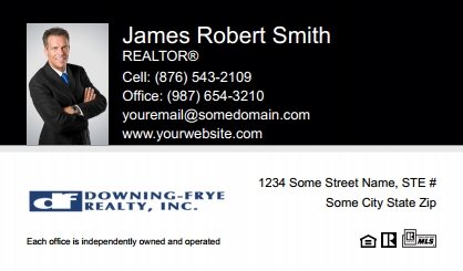 Downing-Frye-Realty-Business-Card-Compact-With-Small-Photo-T6-TH17BW-P1-L1-D1-Black-White-Others