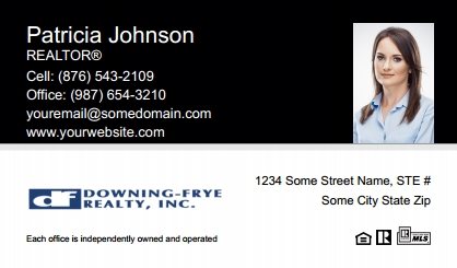 Downing-Frye-Realty-Business-Card-Compact-With-Small-Photo-T6-TH18BW-P2-L1-D1-Black-White-Others