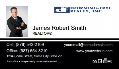 Downing-Frye-Realty-Business-Card-Compact-With-Small-Photo-T6-TH23BW-P1-L1-D3-Black-White