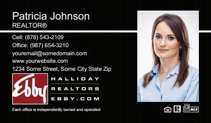 Ebby-Halliday-Business-Card-Compact-With-Full-Photo-TH09C-P2-L3-D3-Black-white